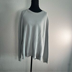 Madewell Women's Light Gray Crewneck Sweater Cross Back Size L